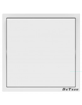 Единичен електрически ключ DeTech DE-9227-01, С рамка, схема 1, 10A, 250V, IP20, Бял - 75105